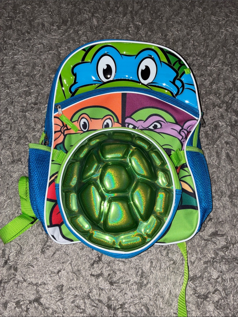 Tmnt teenage Mutant Ninja Turtles 3 pcs backpack lunch box pouch NWTS iridescent